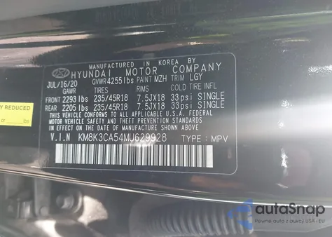 2021 Hyundai Kona Limited из США, поврежденный, VIN KM8K3CA54MU629928